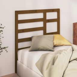 Berkfield Home Bed Headboard Honey Brown 81x4x104 cm Solid Wood Pine - Size: 81 x 4 x 104 cm - thumbnail 3