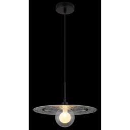Netlighting Riga Silver Dome Pendant Ceiling Light Matt Black 1x G9 - thumbnail 4