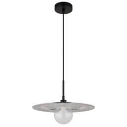 Netlighting Riga Silver Dome Pendant Ceiling Light Matt Black 1x G9 - thumbnail 2