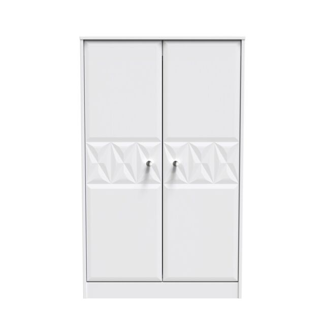 Ready Assembled 2 U Memphis 2 Door Midi Wardrobe (Ready Assembled) in White - image 1
