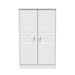 Ready Assembled 2 U Memphis 2 Door Midi Wardrobe (Ready Assembled) in White - thumbnail 1