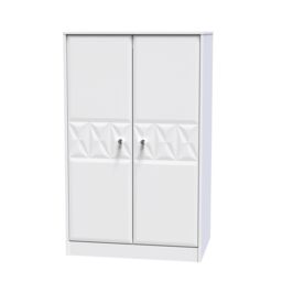 Ready Assembled 2 U Memphis 2 Door Midi Wardrobe (Ready Assembled) in White - thumbnail 3