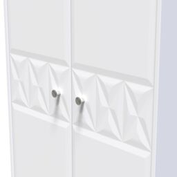 Ready Assembled 2 U Memphis 2 Door Midi Wardrobe (Ready Assembled) in White - thumbnail 4
