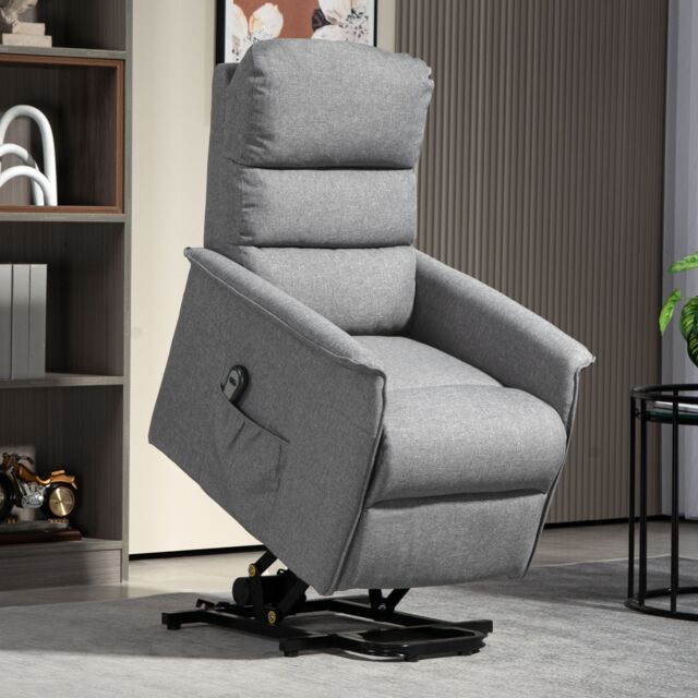 HOMCOM Power Lift Recliner Electric Reclining Chair with Remote in Grey - image 1