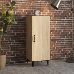 Berkfield Home Sideboard Sonoma Oak 34.5x34x90 cm Engineered Wood in Brown - thumbnail 1