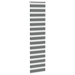 Berkfield Home Elegant Zebra Blind Dark Grey 70x200 cm Fabric Width 65.9 cm Polyester - thumbnail 1