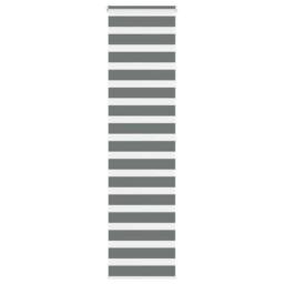 Berkfield Home Elegant Zebra Blind Dark Grey 70x200 cm Fabric Width 65.9 cm Polyester - thumbnail 2