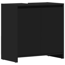 Berkfield Home Bathroom Cabinet Black 60x33x61 cm Engineered Wood - Size: 60 x 33 x 61 cm - thumbnail 1