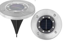 Leaper Pack of 2 Waterproof 8LED Solar Ground Light for Garden - thumbnail 2