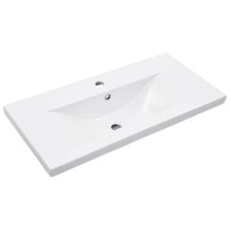 Berkfield Home Bathroom Washbasin Frame with Built-in Basin Black Iron - thumbnail 5