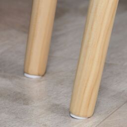 HOMCOM Side Table Set of 2 Nested Coffee Table with Solid Wood Legs in White - thumbnail 7