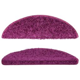 Berkfield Home Stair Mats 10 pcs 56x17x3 cm Violet in Purple - Size: Medium - thumbnail 4
