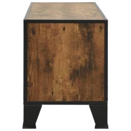 Berkfield Home TV Cabinet Rustic Brown 105x36x47 cm Metal & MDF - Size: 105 x 36 x 47 cm - thumbnail 4