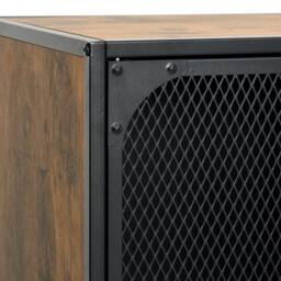 Berkfield Home TV Cabinet Rustic Brown 105x36x47 cm Metal & MDF - Size: 105 x 36 x 47 cm - thumbnail 8
