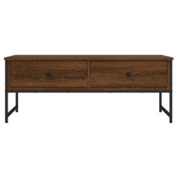 Berkfield Home Coffee Table Brown Oak 101x49x39.5 cm Engineered Wood - thumbnail 6