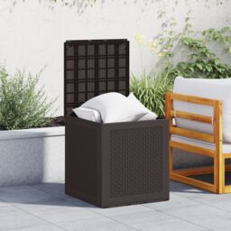 Berkfield Home Garden Storage Box Brown 55x53x57 cm PP - Size: 55 x 53 x 57 cm - thumbnail 4