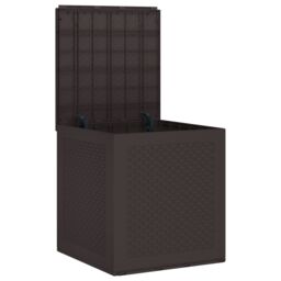 Berkfield Home Garden Storage Box Brown 55x53x57 cm PP - Size: 55 x 53 x 57 cm - thumbnail 5