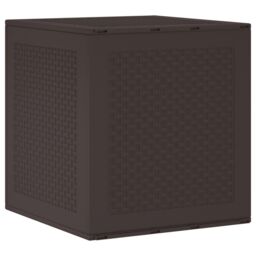 Berkfield Home Garden Storage Box Brown 55x53x57 cm PP - Size: 55 x 53 x 57 cm - thumbnail 2