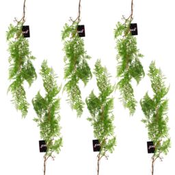 Leaf 6 x 100cm Artificial Hanging Maidenhair Fern Plant Dark Green - Size: 6 x 100 cm - thumbnail 1