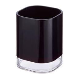 Orsina Black Acrylic Bathroom Tumbler, Frosted Finish Water Tumbler For Sink, Lightweight Decor Tumbler For Razors