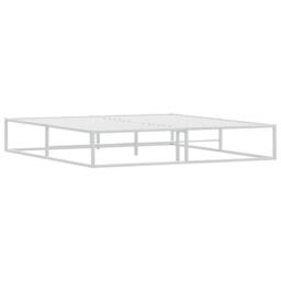 Berkfield Home Elegant Bed Frame without Mattress White 180x200 cm Super King Metal - thumbnail 4