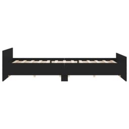 Berkfield Home Bed Frame with Headboard & Footboard Black 200x200 cm - thumbnail 5