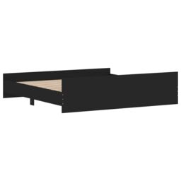 Berkfield Home Bed Frame with Headboard & Footboard Black 200x200 cm - thumbnail 6
