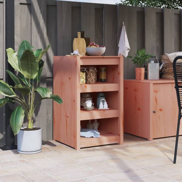 Berkfield Home Outdoor Kitchen Cabinet 55x55x92 cm Solid Wood Douglas in Brown - Size: 55 x 55 x 92 cm - image 1