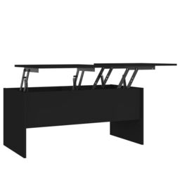 Berkfield Home Coffee Table Black 102x50.5x46.5 cm Engineered Wood - thumbnail 2