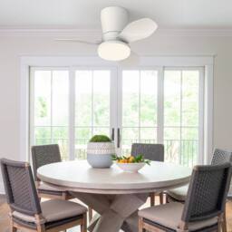 NIVOR LED Ceiling Fans with Lights for Small Spaces 6 Speed Quiet Reversible in White - thumbnail 7