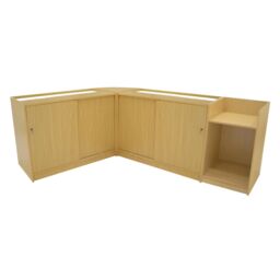 Monstershop Hyperion LED Shop Counter Set K1500, B1500, TB60 & LM60 - Maple in Beige - thumbnail 2