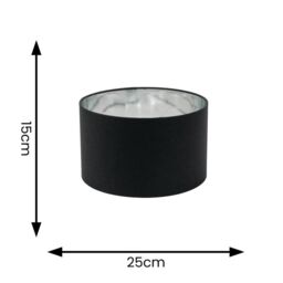 ValueLights Reni Black with Metallic Chrome Inner Easy Fit Ceiling Lamp Shade - Size: Medium - thumbnail 6