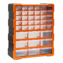 SPETLEK Multi Drawer Parts Organiser Unit 39 Drawers in Orange