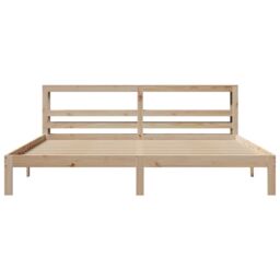 Berkfield Home Bed Frame with Headboard without Mattress 180x200 cm Super King in Brown - thumbnail 4