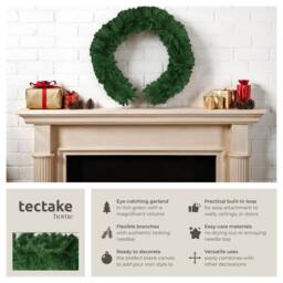 tectake Christmas Garland In Detailed & Lifelike Look, 270 Cm Long in Green - thumbnail 2