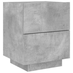 Berkfield Home Bedside Cabinets with LED Lights 2 pcs Concrete Grey Engineered Wood - thumbnail 6