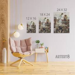 "Artery8 Luc Olivier Merson A Tear For a Drop of Water Canvas Wall Art Print - Size: W12"" x H16""" - thumbnail 4