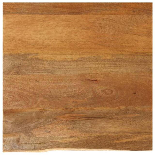 Berkfield Home Table Top Live Edge 80x80x2.5 cm Solid Wood Mango in Brown - image 1