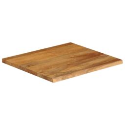 Berkfield Home Table Top Live Edge 80x80x2.5 cm Solid Wood Mango in Brown - thumbnail 2