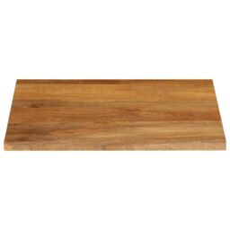 Berkfield Home Table Top Live Edge 80x80x2.5 cm Solid Wood Mango in Brown - thumbnail 3