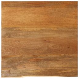 Berkfield Home Table Top Live Edge 80x80x2.5 cm Solid Wood Mango in Brown - thumbnail 1