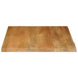 Berkfield Home Table Top Live Edge 80x80x2.5 cm Solid Wood Mango in Brown - thumbnail 4