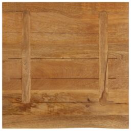 Berkfield Home Table Top Live Edge 80x80x2.5 cm Solid Wood Mango in Brown - thumbnail 5