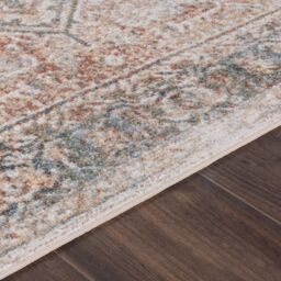 Livabliss Lilian-Washable Brown Blue Vintage Traditional Boho Living Dining Rug in Burnt Orange - Size: 200 cm x 275 cm - thumbnail 3