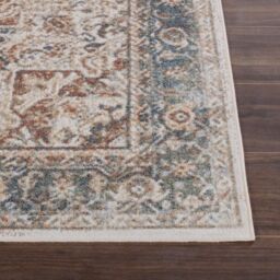 Livabliss Lilian-Washable Brown Blue Vintage Traditional Boho Living Dining Rug in Burnt Orange - Size: 200 cm x 275 cm - thumbnail 5