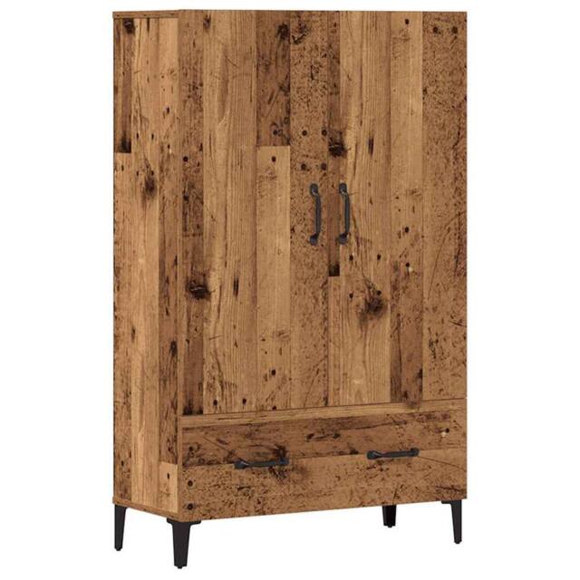 Berkfield Home Highboard Old Wood 70x31x115 cm Engineered Wood in Brown - Size: 70 x 31 x 115 cm - image 1