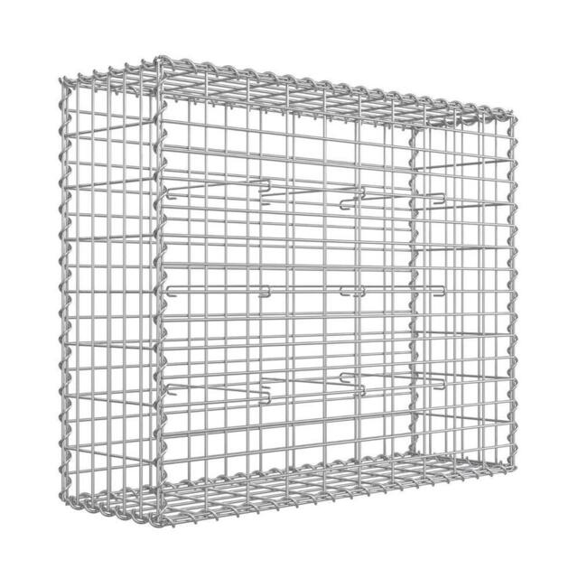 Kelvenix Gabion Basket Galvanised Steel 100 x 80 x 30 cm in Silver - image 1