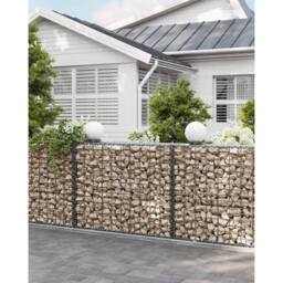 Kelvenix Gabion Basket Galvanised Steel 100 x 80 x 30 cm in Silver - thumbnail 5