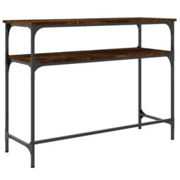 Berkfield Home Decorative Console Table Smoked Oak 100x35.5x75 cm Engineered Wood in Brown - thumbnail 6