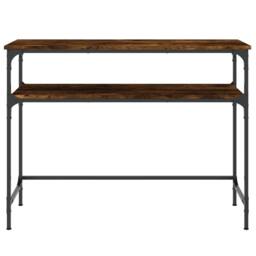 Berkfield Home Decorative Console Table Smoked Oak 100x35.5x75 cm Engineered Wood in Brown - thumbnail 4
